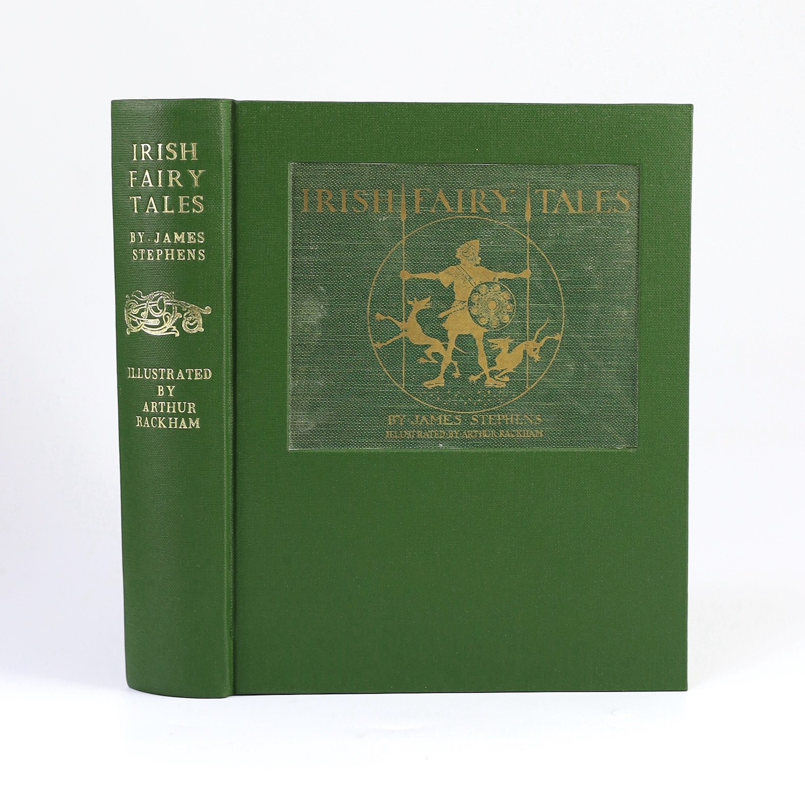 Stephens, James - Irish Fairy Tales, 1st edition, illustrated with 16 colour plates by Arthur Rackham, 8vo, original cloth, Macmillan, London, 1920, in slip case.